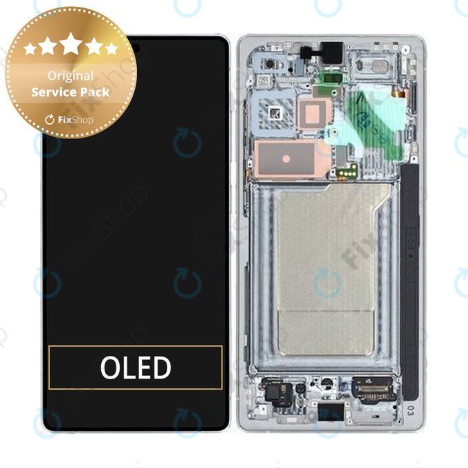 Samsung Galaxy S25 Ultra - LCD Display + Touchscreen Front Glas + Rahmen (Titanium Silverblue) - GH82-36387C Genuine Service Pack