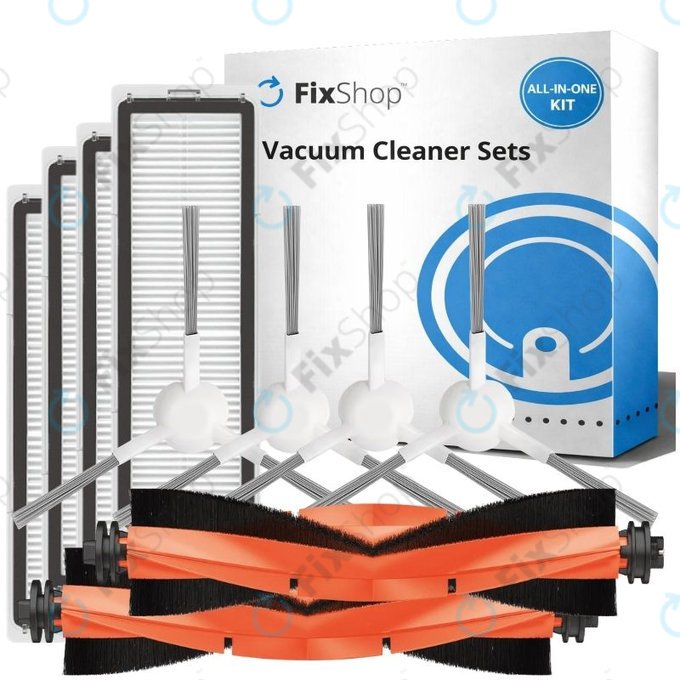 Ersatzteilset für Xiaomi Robot Vacuum X10 (2x Hauptbürsten, 4x Filter, 4x Seitenbürsten)