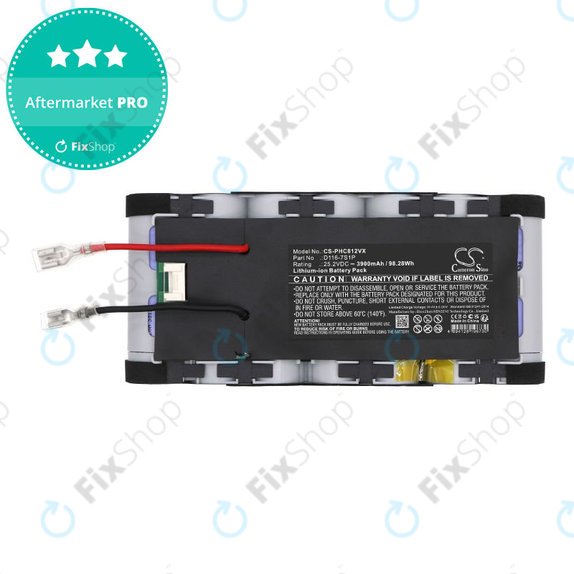 Akku batterie für Philips Aqua Plus 8000, XC8349/01, XW8122/82, 3900mAh, Li-Ion, 25.2V, D116-7S1P, HQ