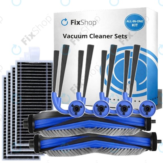Ersatzteilset für Ecovacs Deebot X11 Pro, X11 (2x Hauptbürste, 4x Filter, 4x Seitenbürste)