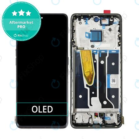 Realme 11 Pro + RMX3740 RMX3741 - LCD Display + Touchscreen Front Glas + Rahmen (Astral Black) OLED