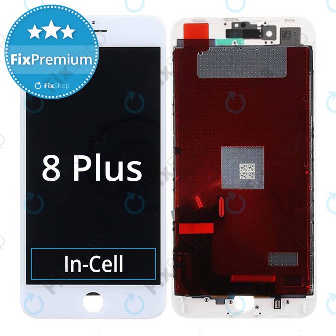 Apple iPhone 8 Plus - LCD Display + Touchscreen Front Glas + Rahmen (White) In-Cell FixPremium