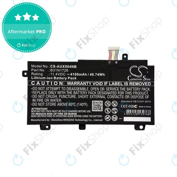 Batterie für Asus TUF 504, 505, 554, 656, FX504, Tuf Gaming A15, 4100mAh, Li-Ion, 11.4V, B31N1726, HQ