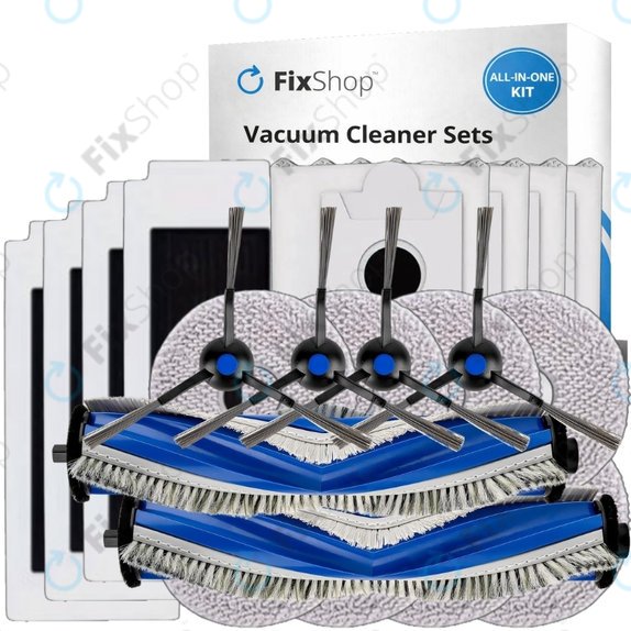 Ersatzteilset für Ecovacs Omni T30 (2x Hauptbürste, 4x Filter, 4x Seitenbürste, 8x Wischtuch, 4x Staubbeutel)