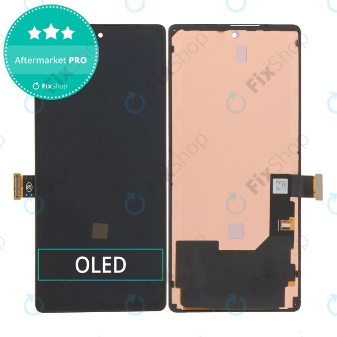 Display OLED für Google Pixel 6, Black, Touchscreen-Glas mit Rahmen