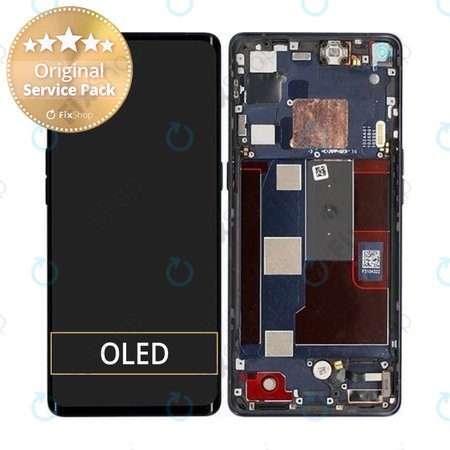 Oppo Find X2 Neo - LCD Display + Touch Screen + Frame (Moonlight Black) - 4904017 Genuine Service Pack