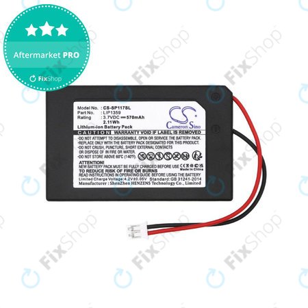 Akku batterie für Sony Dualshock 3, 570mAh, Li-Ion, 3.7V, LIP1359, HQ