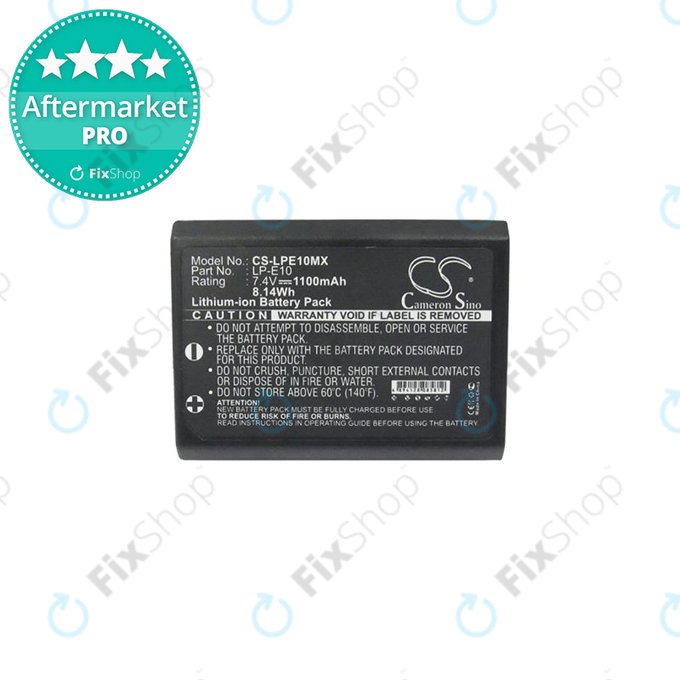 Canon EOS 1100D, 1200D, Kiss X50, Rebel T3, T5 - Akku Batterie LP-E10 Li-Ion 1100mAh HQ