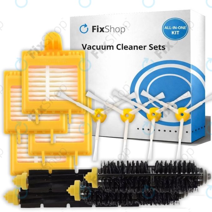 Ersatzteilset für iRobot Roomba 700-series (1 Paar Hauptbürsten, 2x Filter, 2x Seitenbürste)