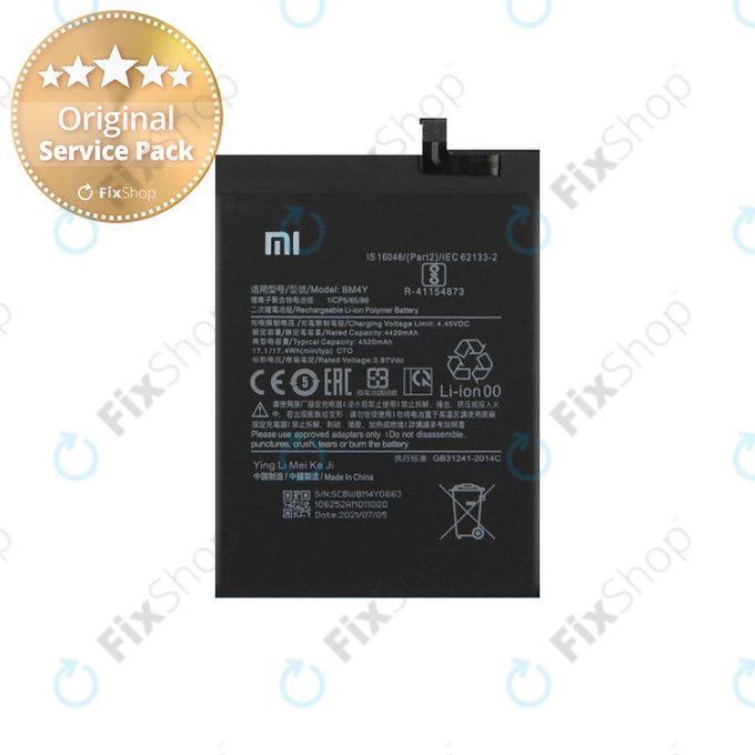 Xiaomi Poco F3 - Akku Batterie BM4Y 4520mAh - 460200005B5S Genuine Service Pack