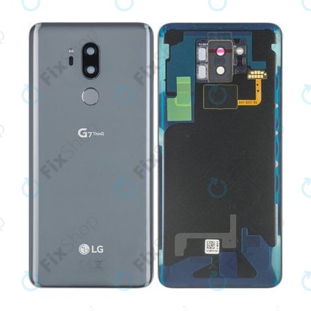 LG G710EM G7 ThinQ - Akkudeckel + Fingerprint Sensor (New Platinum Gray) - ACQ90241013 Genuine Service Pack
