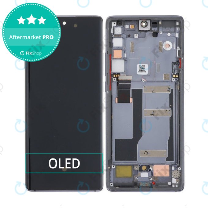 TCL 20 Pro 5G - LCD Display + Touchscreen Front Glas + Rahmen (Black) OLED