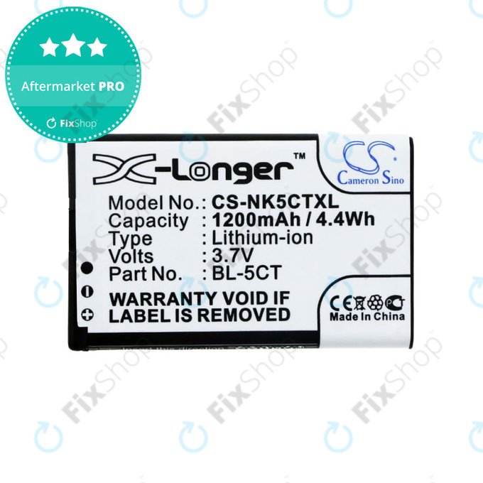 Akku batterie für Nokia 5220, 5630, 6303, 6700, C5, 1200mAh, Li-Ion, 3.7V, BL-5CT, HQ