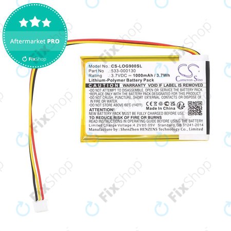 Akku batterie für Logitech G403, G703, G900, G903, 1000mAh, Li-Pol, 3.7V, 533-000130, HQ