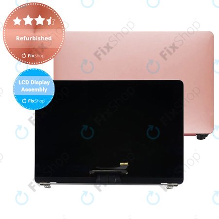 Apple MacBook 12" A1534 (Early 2016 - Mid 2017) - LCD Display + Frontglas + Abdeckung (Rose Gold) Refurbished