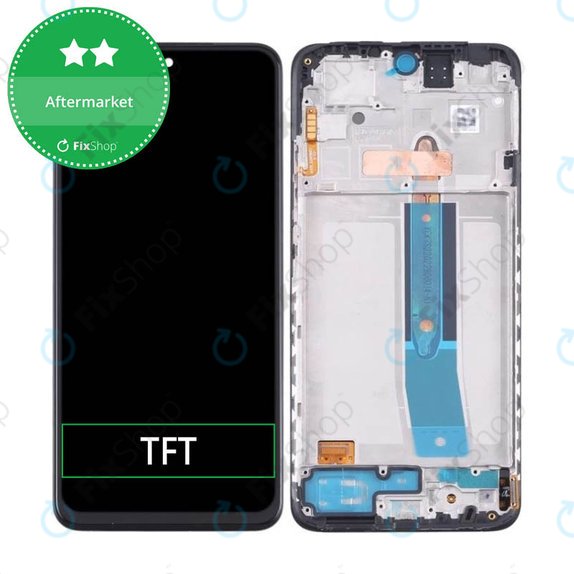 Xiaomi Redmi Note 11, 11S, Poco M4 Pro 4G - LCD Display + Touchscreen Front Glas + Rahmen (Graphite Grey) TFT