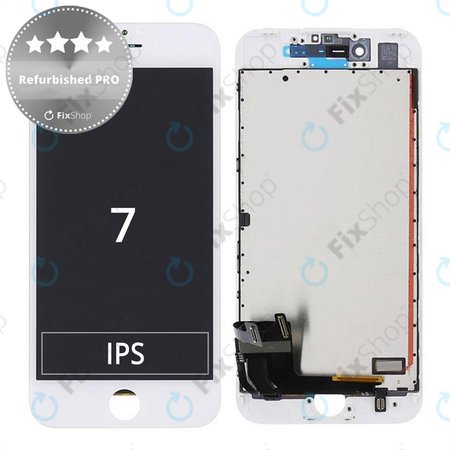 Apple iPhone 7 - LCD Display + Touchscreen Front Glas + Rahmen (White) Refurbished PRO