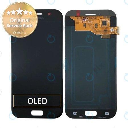 Samsung Galaxy A5 A520F (2017) - LCD Display + Touchscreen Front Glas (Black Sky) - GH97-19733A, GH97-20135A Genuine Service Pack