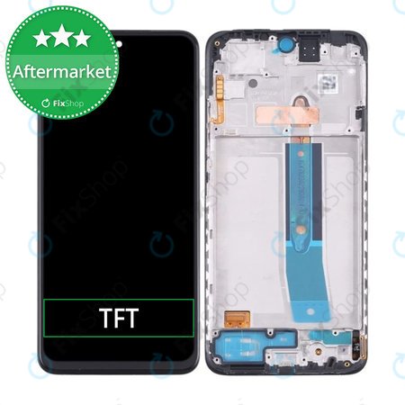 Xiaomi Redmi Note 11, Note 11S, Poco M4 Pro 4G - LCD Display + Touchscreen Front Glas + Rahmen (Graphite Gray) TFT
