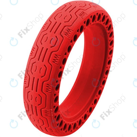 Xiaomi Mi Electric Scooter 1S, 2 M365, Essential, Pro, Pro 2 - Dauerhaft Schlauchloser Vollgummireifen (Typ 1) (Red)