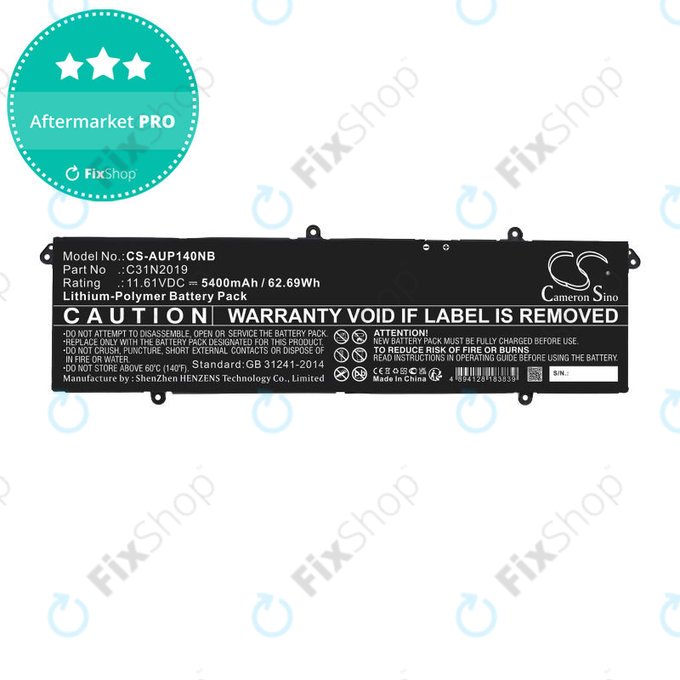 Akku batterie für Asus VivoBook Pro 14, 14X, 15 OLED, 5400mAh, Li-Pol, 11.61V, C31N2019, HQ