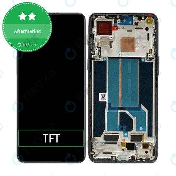 OnePlus Nord 2T CPH2399 CPH2401 - LCD Display + Touchscreen Front Glas + Rahmen (Gray Shadow) TFT
