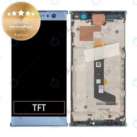 Sony Xperia XA2 H4113 - LCD Display + Touchscreen Front Glas + Rahmen (Blue) - 78PC0600030 Genuine Service Pack