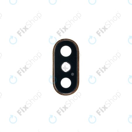 Apple iPhone XS - Rahmen Kameraglas (Gold)