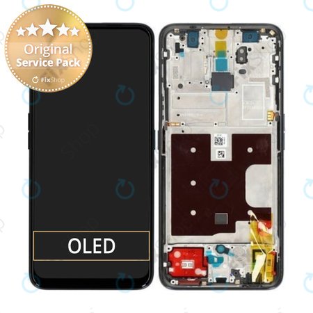 Oppo Reno 2 Z - LCD Display + Touchscreen Front Glas + Rahmen (Black) - O-4902827 Genuine Service Pack