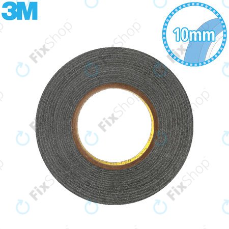 3M - Doppelseitiges Klebeband - 10mm x 50m (Schwarz)