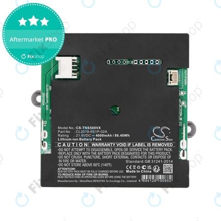 Akku batterie für Tineco iFloor S5, 4000mAh, Li-Ion, 21.6V, CL2019-6S1P-02A, HQ