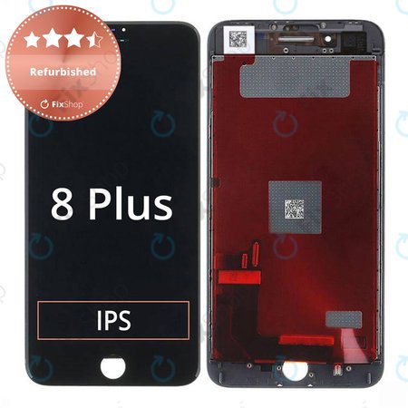 Apple iPhone 8 Plus - LCD Display + Touchscreen Front Glas + Rahmen (Black) Refurbished