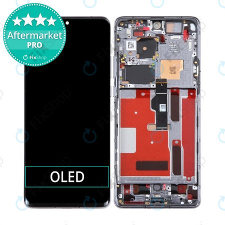 Huawei P50 Pro JAD-AL50 JAD-LX9 - LCD Display + Touchscreen Front Glas + Rahmen (Golden Black) OLED