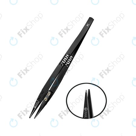 Pinzette, ESD-sicher mit flacher Keramikspitze, 2UUL TW32