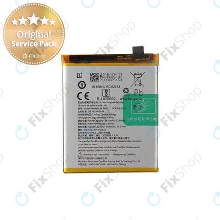 OnePlus 6T, OnePlus 7 - Batterie BLP685, 3700mAh - 1031100010 Genuine Service Pack