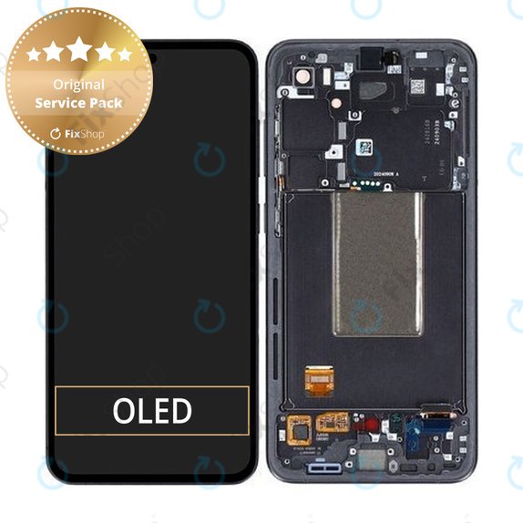 Samsung Galaxy S24 FE - LCD Display + Touchscreen Front Glas + Rahmen (Graphite) - GH82-35848A Genuine Service Pack