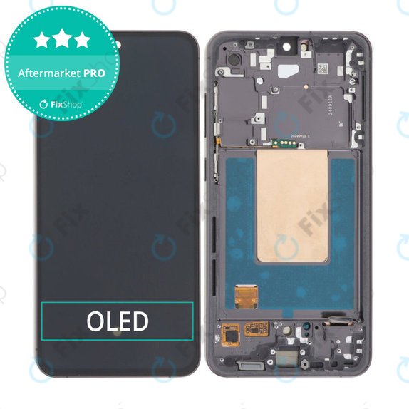 Samsung Galaxy S24 FE S721B - LCD Display + Touchscreen Front Glas + Rahmen (Graphite) OLED