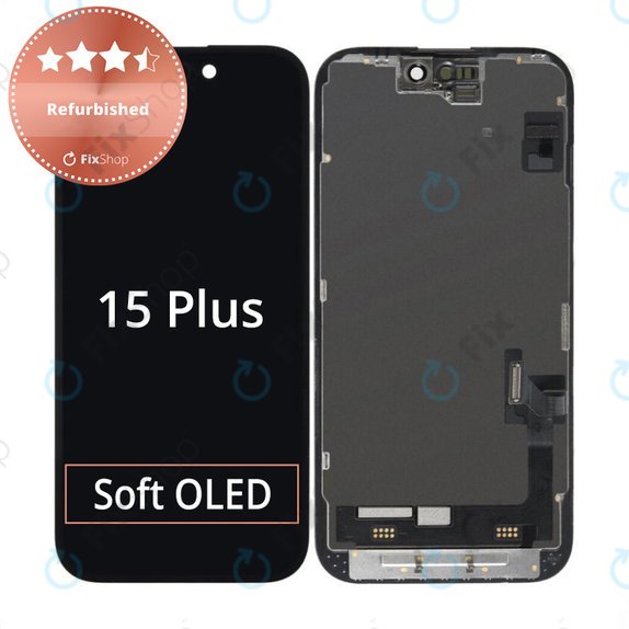 Display für iPhone 15 Plus, Touchscreen-Glas mit Rahmen, Refurbished