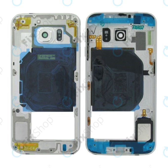 Samsung Galaxy S6 G920F - Mittlerer Rahmen (White Pearl) - GH96-08583B Genuine Service Pack