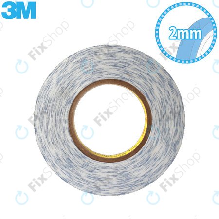 3M - Doppelseitiges Klebeband - 2mm x 50m (Transparent)