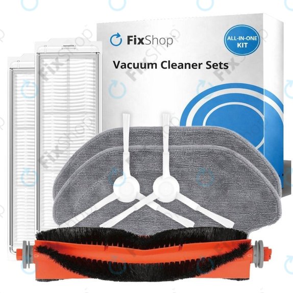 Ersatzteilset für Xiaomi Robot Vacuum S10, S10 EU, S12 (1x Hauptbürste, 2x Filter, 2x Seitenbürsten, 2x Wischpads)