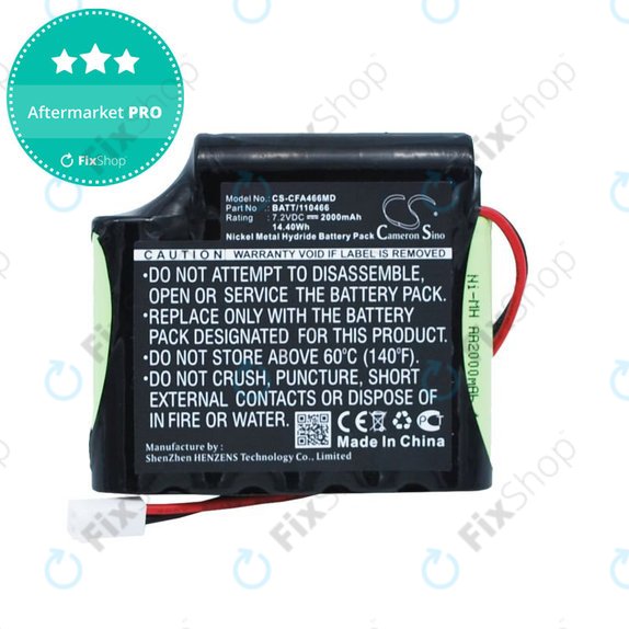 Akku batterie für Cefarm Rehab 4, Stimulator Globus Mystim, 2000mAh, Ni-MH, 7.2V, BATT/110466, HQ