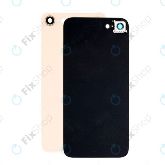 Apple iPhone 8 - Backcover Glas + Rückfahrkameraglas (Gold)