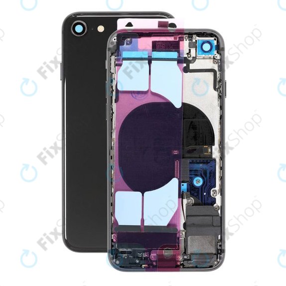 Apple iPhone SE (2nd Gen 2020) - Backcover/Kleinteilen (Black)