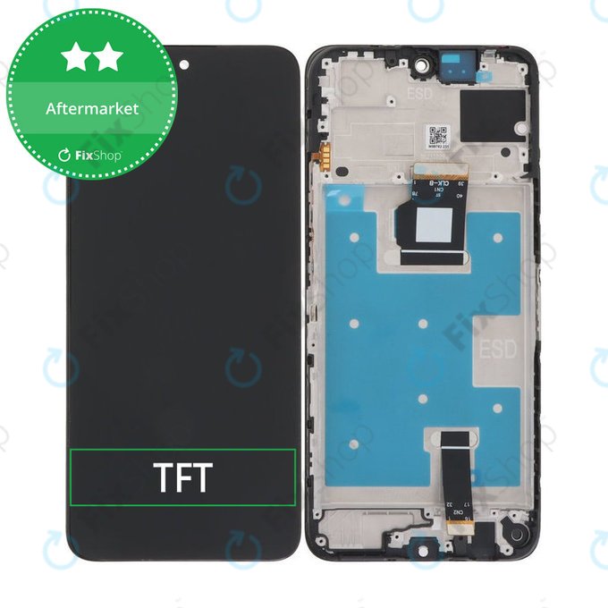 Honor X7b - LCD Display + Touchscreen Front Glas + Rahmen (Midnight Black) TFT