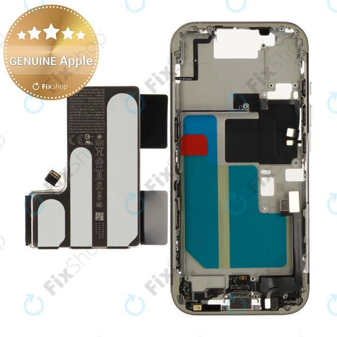 Mittelrahmen mit Batterie für iPhone 16 Pro | White Titanium | ZD076-00690 | Genuine Apple