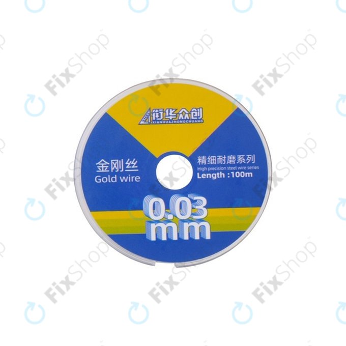 Gold Wire - Draht zum Trennen von LCD-Displays (0.03mm x 100M)