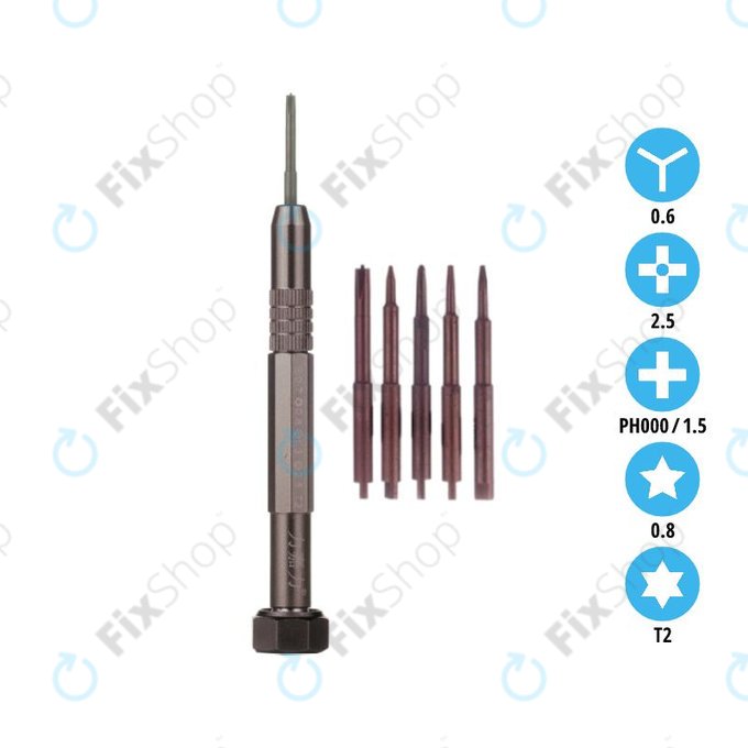 LJL 129-5 - Magnetischer Präzisionsschraubendreher für Smartphones 5in1