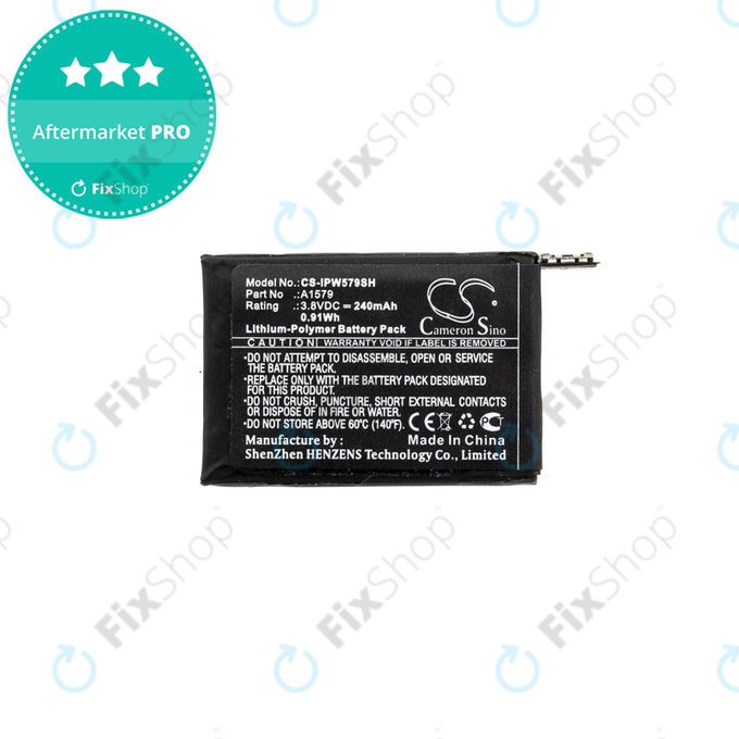 Akku Batterie für Apple Watch 1 42 mm, 240mAh, Li-Pol, 3.8 V, A1579, HQ