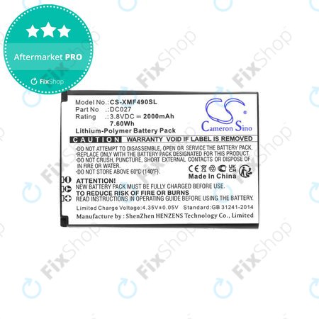 Batterie für Xiaomi F490 4g, 2000mAh, Li-Pol, 3.8V, DC027, HQ